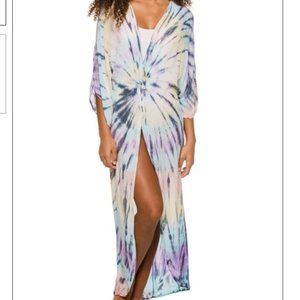 Surf Gypsy Tie Dye Twist Front Caftan NWT M